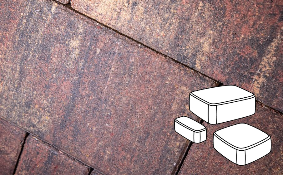 Плитка тротуарная Готика Natur, Классика В.1.Псм.8, Марс, комплект 3 шт, толщина 80 мм