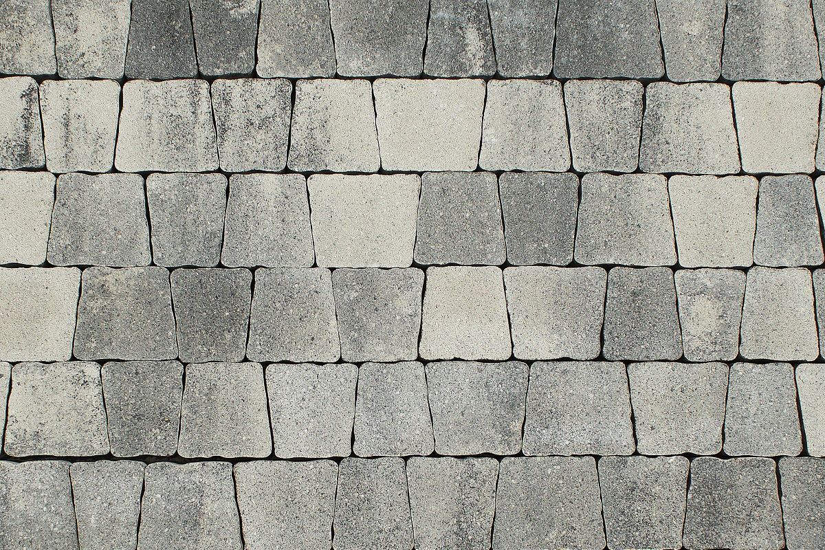 Тротуарная плитка "АНТИК" Б.3.А.6, Листопад гладкий, Антрацит