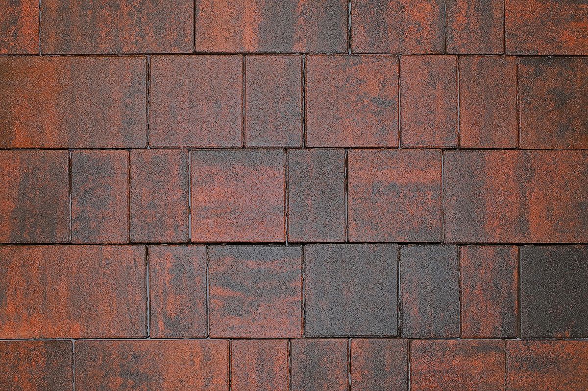 Тротуарная плитка СТАРЫЙ ГОРОД Б.1.Фсм.8 Листопад гладкий Клинкер