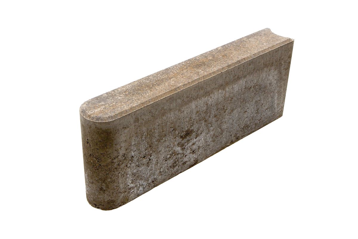 Бортовой (бордюрный) камень БРШ 50.20.8 М (шарнирный) Листопад гладкий Песчаник