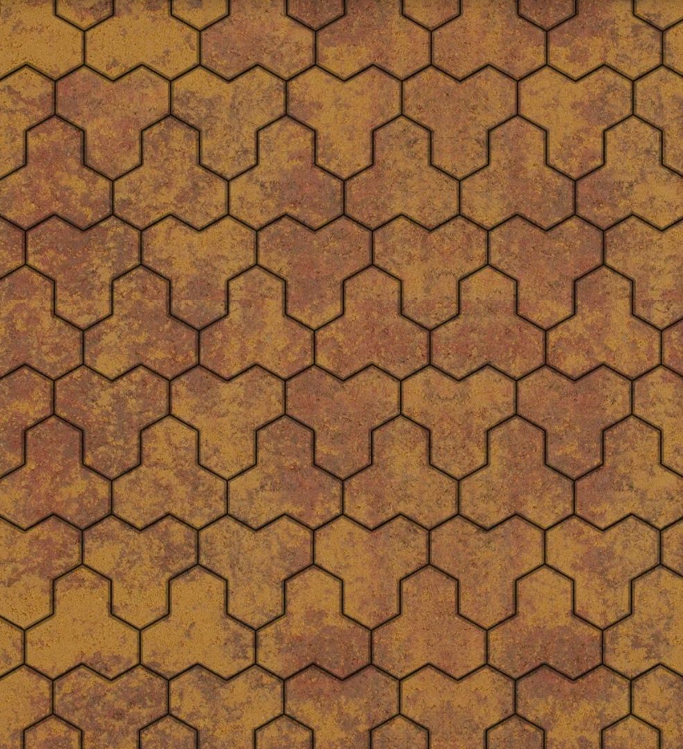 Плита для пошаговых дорожек Камень терминальный "Трилистник" Г.7.Ф.10