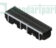 Лоток водоотводный пластиковый PolyMax Drive DN200 h217 с решеткой щелевой чугунной ВЧ кл.D400 (к-т)