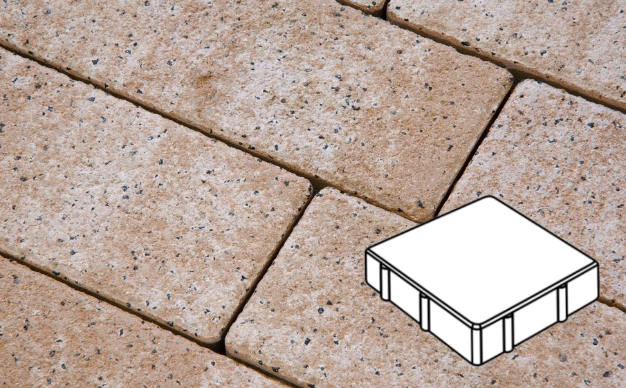 Плитка тротуарная Готика Natur FERRO, Квадрат В.1.К.10/Г.1.К.10, Оливковый, 150*150*100 мм