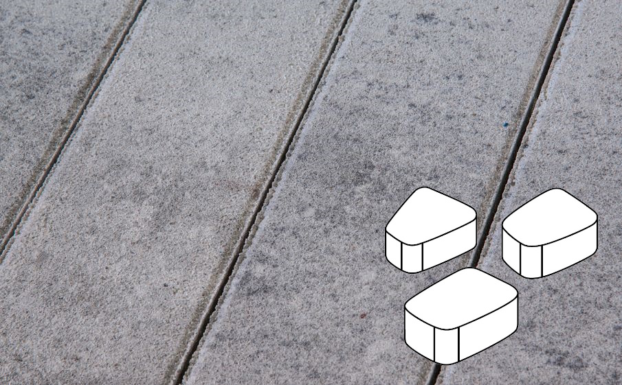 Плитка тротуарная Готика Natur, Веер Б.1.Фсм.6, Монохром, комплект 3 шт, толщина 60 мм