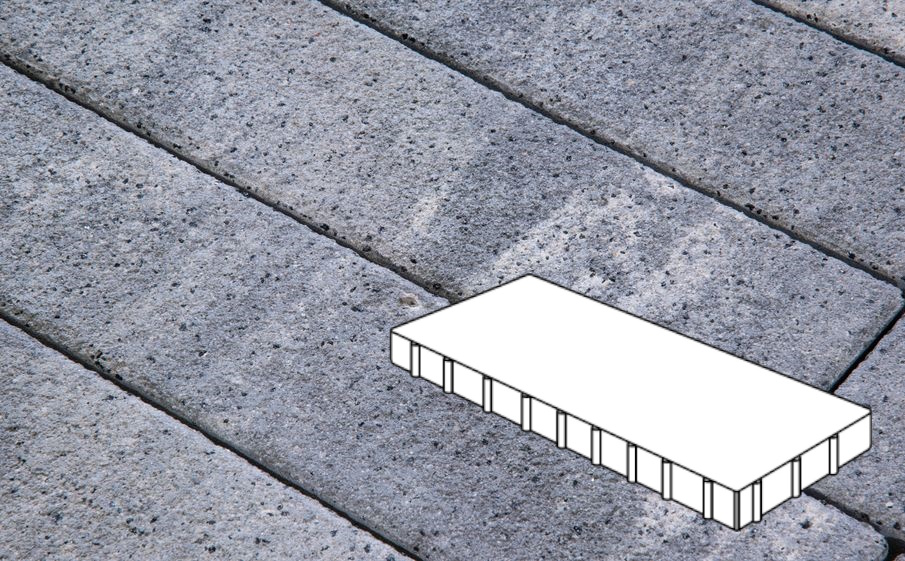 Плитка тротуарная Готика Natur FERRO, Плита Б.8.П.10, Монохром, 800*400*100 мм