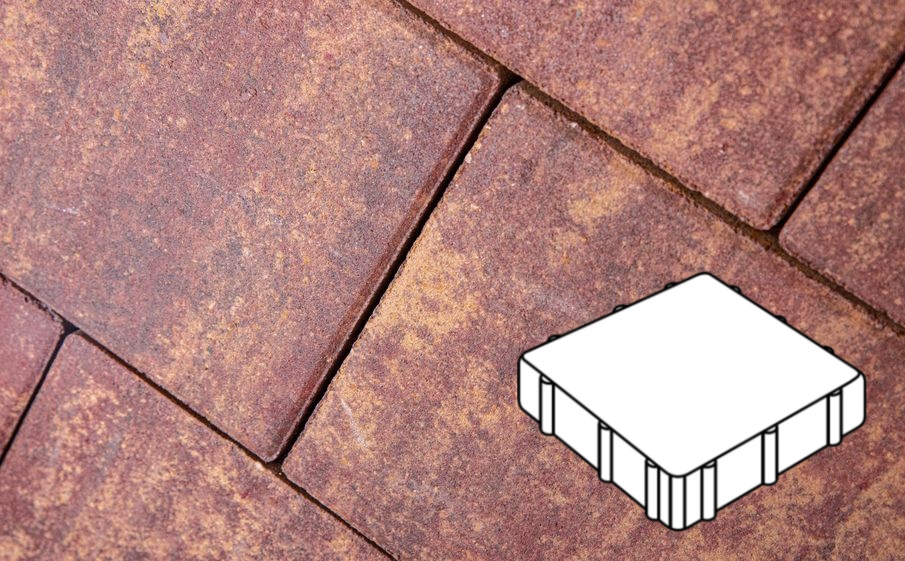 Плитка тротуарная Готика Natur, Квадрат А.3.К.4, Клинкер, 300*300*40 мм