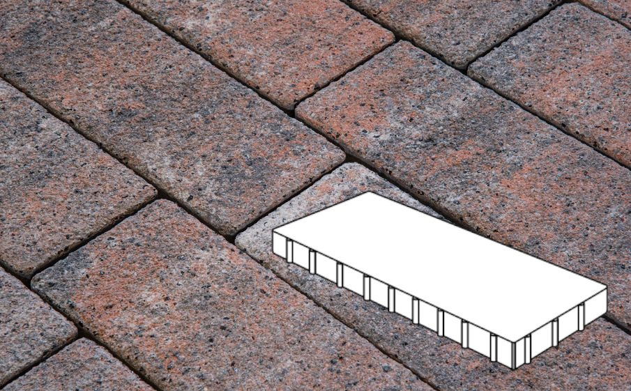 Плитка тротуарная Готика Natur FERRO, Плита Б.10.П.10, Альпин, 1000*500*100 мм