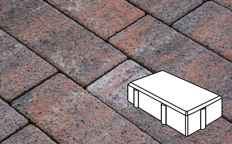 Плитка тротуарная Готика Natur FERRO, Брусчатка Б.2.П.7, Альпин, 200*100*70 мм