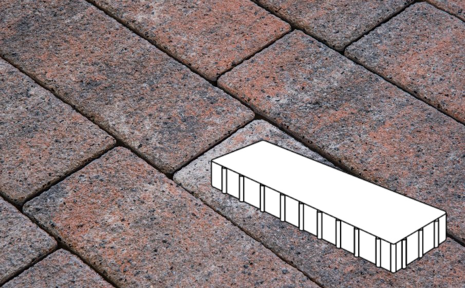 Плитка тротуарная Готика Natur FERRO, Плита Б.3.П.10, Альпин, 500*125*100 мм