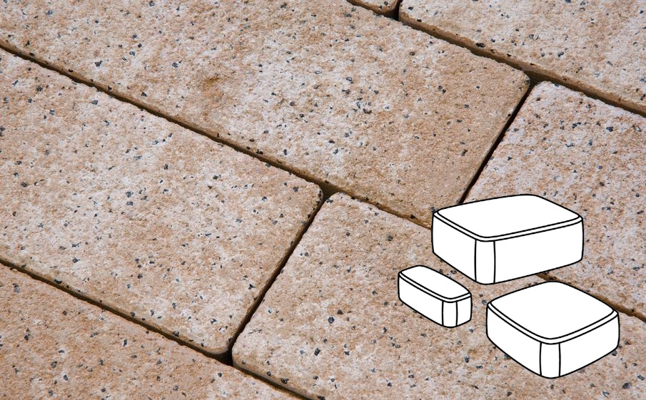 Плитка тротуарная Готика Natur FERRO, Классика Б.1.Псм.6, Оливковый, комплект 3 шт, толщина 60 мм