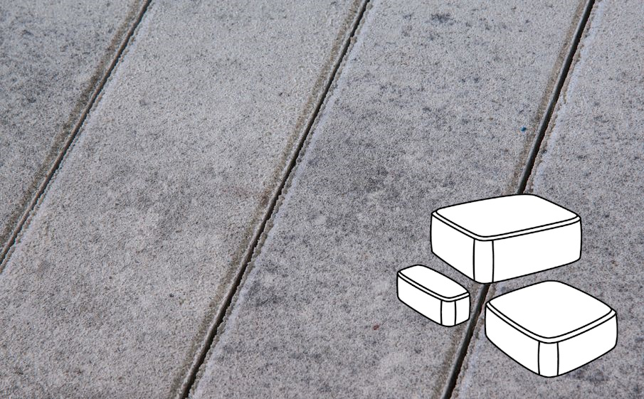 Плитка тротуарная Готика Natur, Классика В.1.Псм.8, Монохром, комплект 3 шт, толщина 80 мм