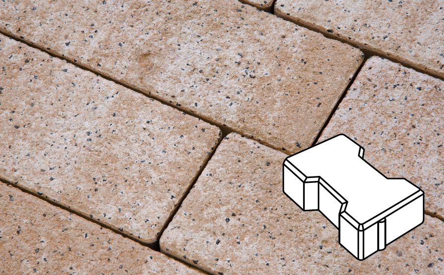 Плитка тротуарная Готика Natur FERRO, Катушка В.2.Ф.8, Оливковый, 200*165*80 мм