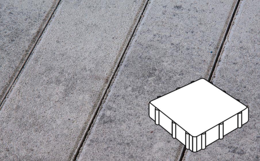 Плитка тротуарная Готика Natur, Квадрат А.3.К.4, Монохром, 300*300*40 мм