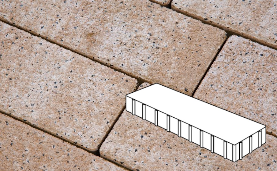 Плитка тротуарная Готика Natur FERRO, Плита Б.3.П.10, Оливковый, 500*125*100 мм