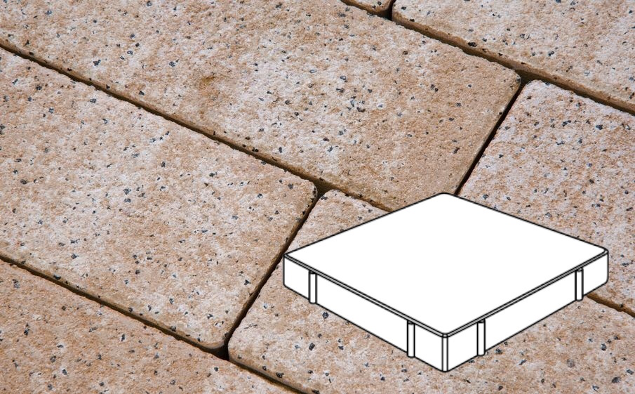 Плитка тротуарная Готика Natur FERRO, Квадрат Б.6.К.10, Оливковый, 600*600*100 мм