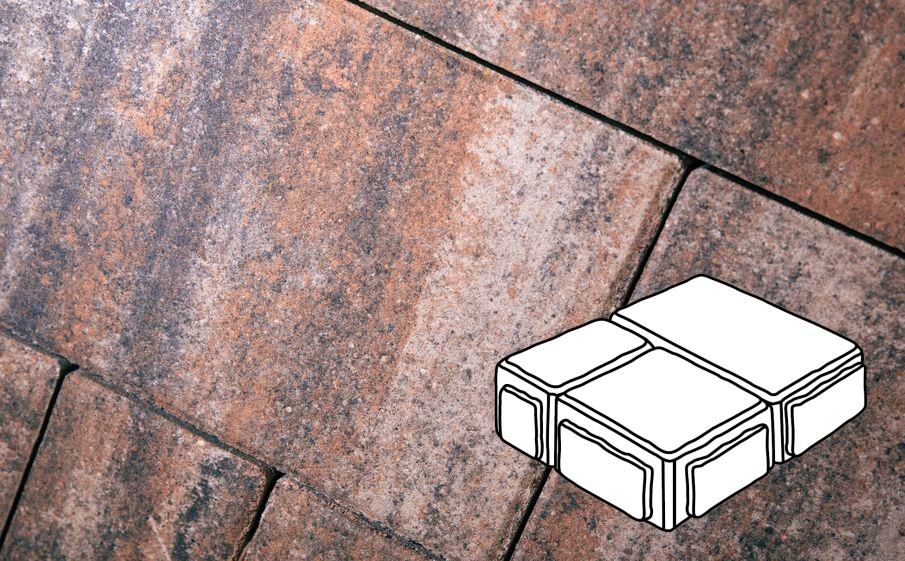 Плитка тротуарная Готика Natur, Старый Город В.3.Фсм.8, Альпин, комплект 3 шт, толщина 80 мм