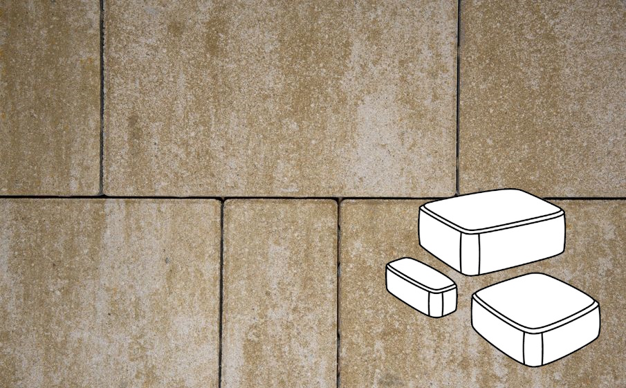 Плитка тротуарная Готика Natur, Классика Б.1.Псм.6, Оливковый, комплект 3 шт, толщина 60 мм