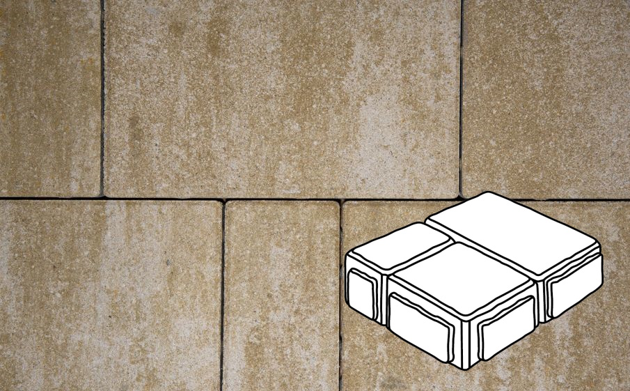 Плитка тротуарная Готика Natur, Старый Город В.3.Фсм.8, Оливковый, комплект 3 шт, толщина 80 мм