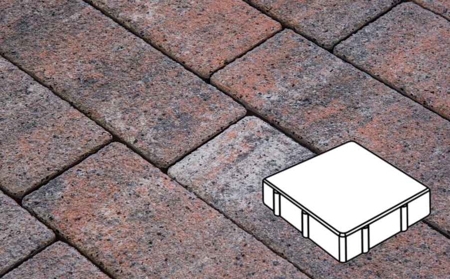 Плитка тротуарная Готика Natur FERRO, Квадрат В.1.К.10/Г.1.К.10, Альпин, 150*150*100 мм