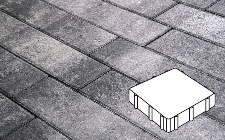 Плитка тротуарная Готика Natur, Квадрат А.3.К.5, Скала, 300*300*50 мм