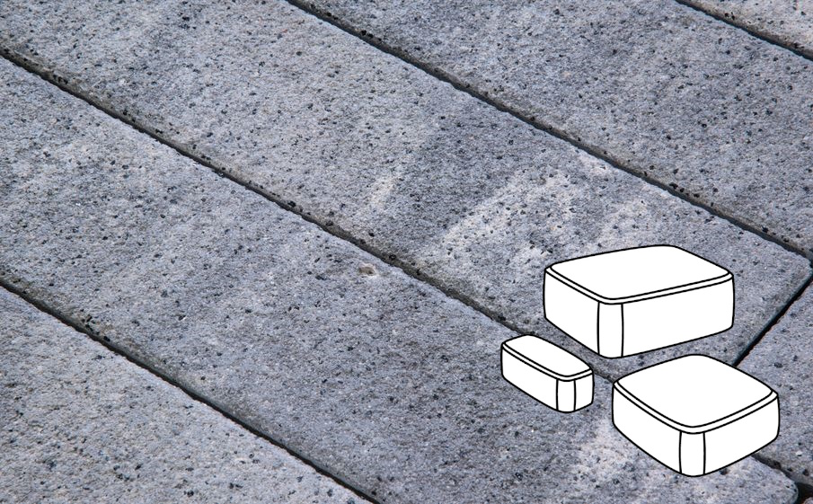 Плитка тротуарная Готика Natur FERRO, Классика Б.1.Псм.6, Монохром, комплект 3 шт, толщина 60 мм