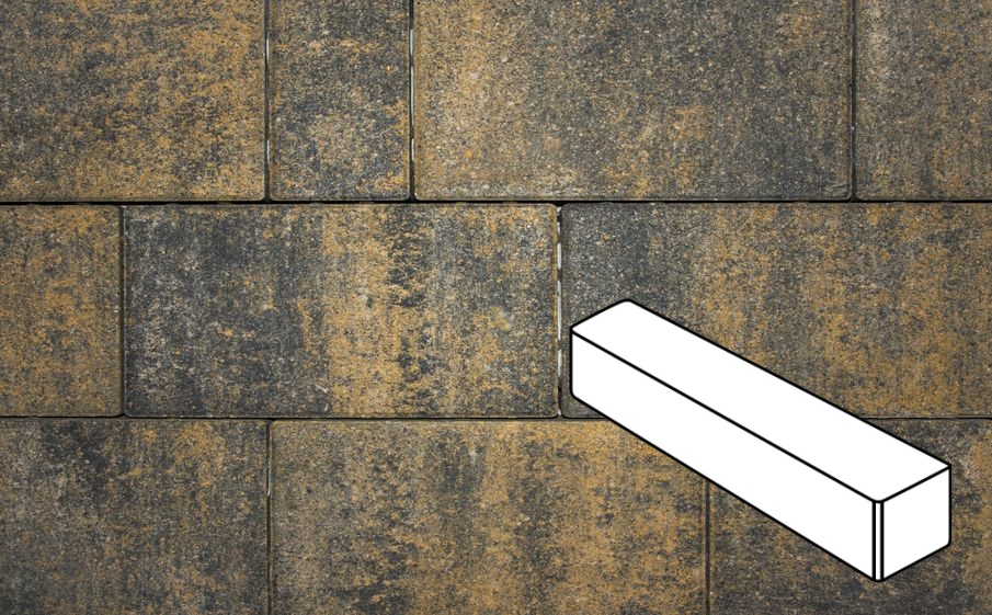 Плитка тротуарная Готика Natur, Ригель В.3.П.10, Лимончелло, 360*80*100 мм