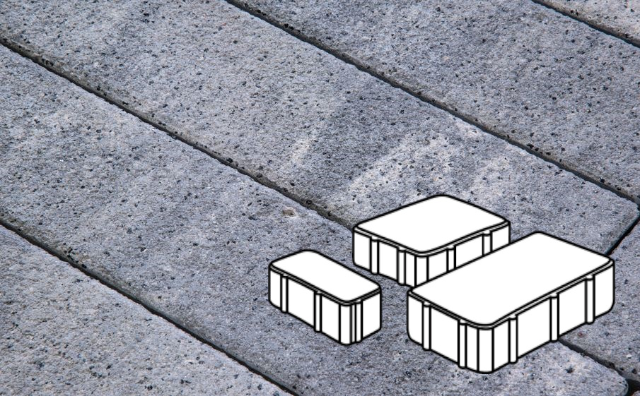 Плитка тротуарная Готика Natur FERRO, Новый Город Б.2.Псм.6, Монохром, комплект 3 шт, толщина 60 мм