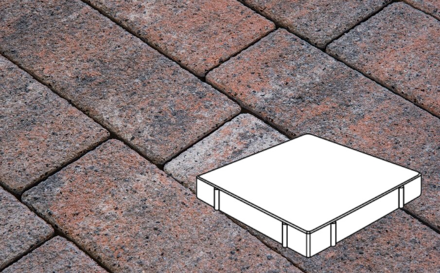 Плитка тротуарная Готика Natur FERRO, Квадрат Б.6.К.10, Альпин, 600*600*100 мм