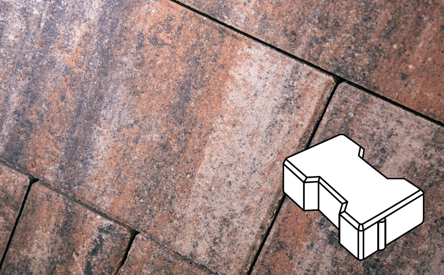 Плитка тротуарная Готика Natur, Катушка В.2.Ф.8, Альпин, 200*165*80 мм