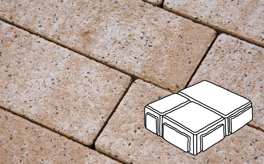 Плитка тротуарная Готика Natur FERRO, Старый Город Б.3.Фсм.6, Оливковый, комплект 3 шт, толщина 60 мм