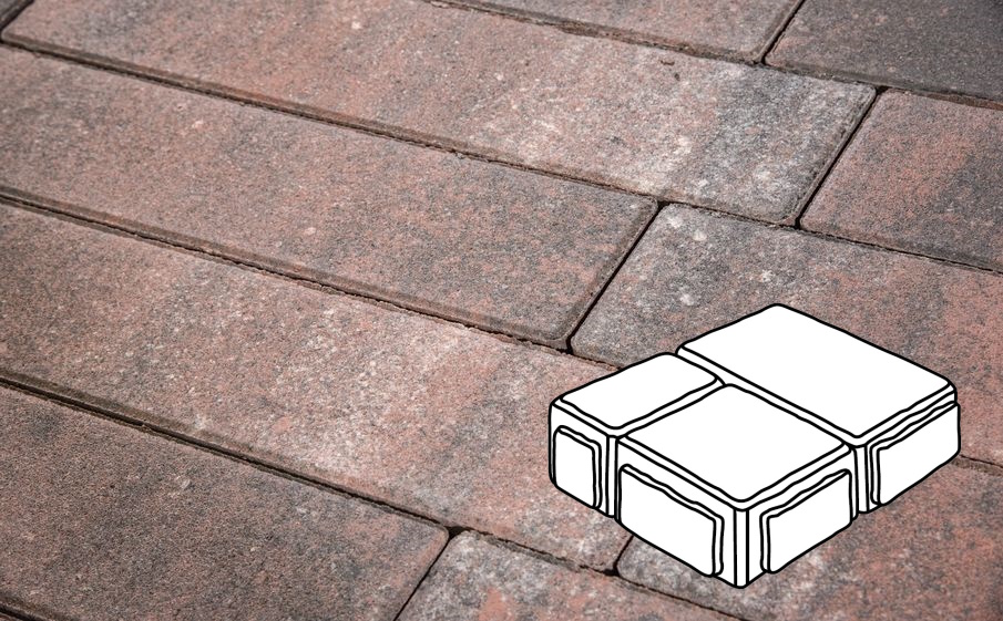 Плитка тротуарная Готика Natur, Старый Город В.3.Фсм.8, Нептун, комплект 3 шт, толщина 80 мм