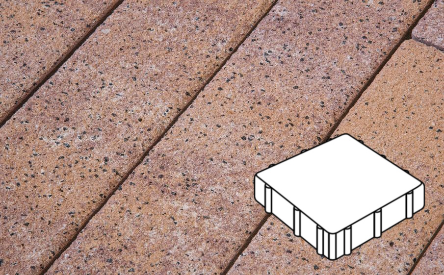 Плитка тротуарная Готика Natur FERRO, Квадрат А.3.К.4, Терракота, 300*300*40 мм