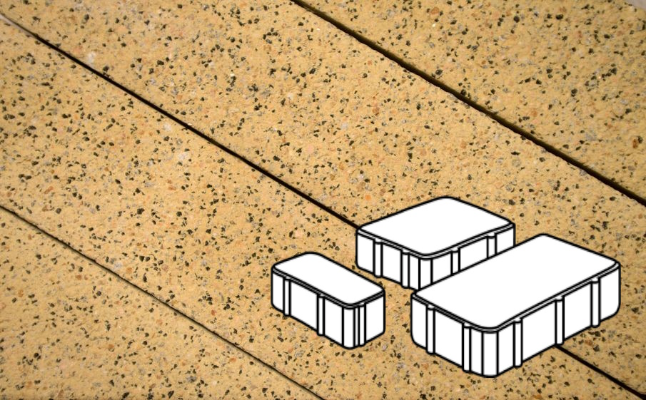 Плитка тротуарная Готика Granite FERRO, Новый Город В.2.Псм.8, Жельтау 260/160/100*160*80 мм