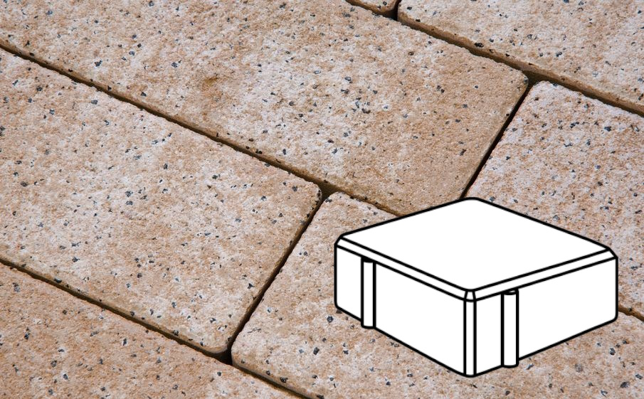 Плитка тротуарная Готика Natur FERRO, Квадрат В.1.К.10/Г.1.К.10, Оливковый, 100*100*100 мм