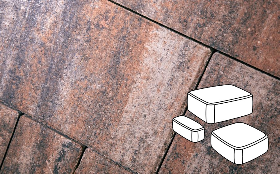 Плитка тротуарная Готика Natur, Классика Б.1.Псм.6, Альпин, комплект 3 шт, толщина 60 мм