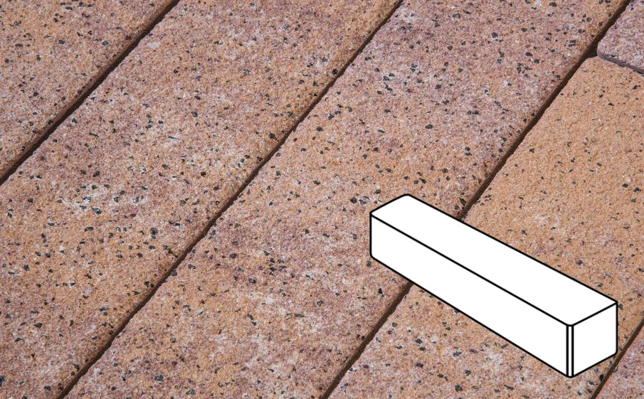 Плитка тротуарная Готика Natur FERRO, Ригель В.3.П.10, Терракота, 360*80*100 мм