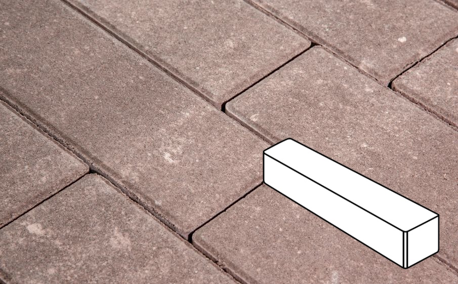 Плитка тротуарная Готика Natur, Ригель В.3.П.10, Какао, 360*80*100 мм