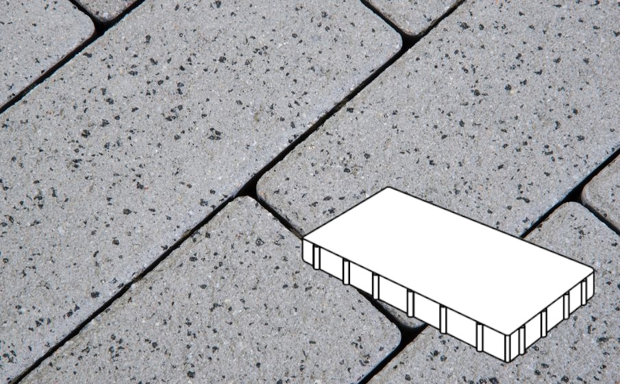 Плитка тротуарная без фаски Готика Granite FERRO, Плита Б.6.П.6, Белла Уайт 600*300*60 мм