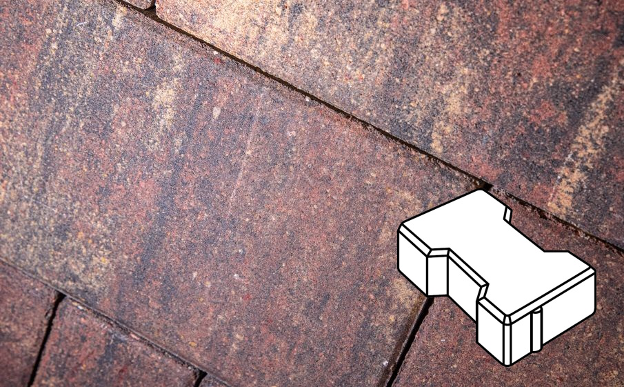 Плитка тротуарная Готика Natur, Катушка В.2.Ф.8, Марс, 200*165*80 мм