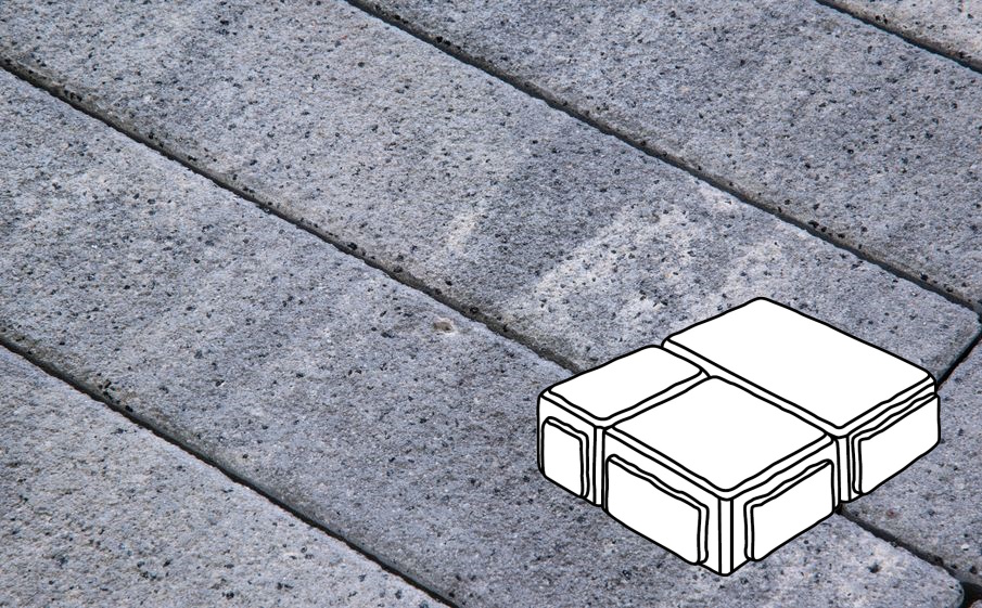 Плитка тротуарная Готика Natur FERRO, Старый Город В.3.Фсм.8, Монохром, комплект 3 шт, толщина 80 мм