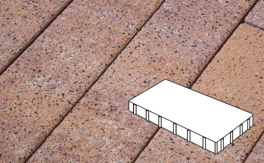 Плитка тротуарная Готика Natur FERRO, Плита Б.6.П.10, Терракота, 600*200*100 мм