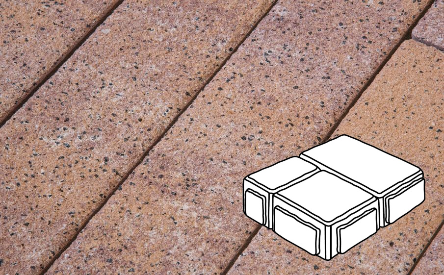 Плитка тротуарная Готика Natur FERRO, Старый Город Б.3.Фсм.6, Терракота, комплект 3 шт, толщина 60 мм