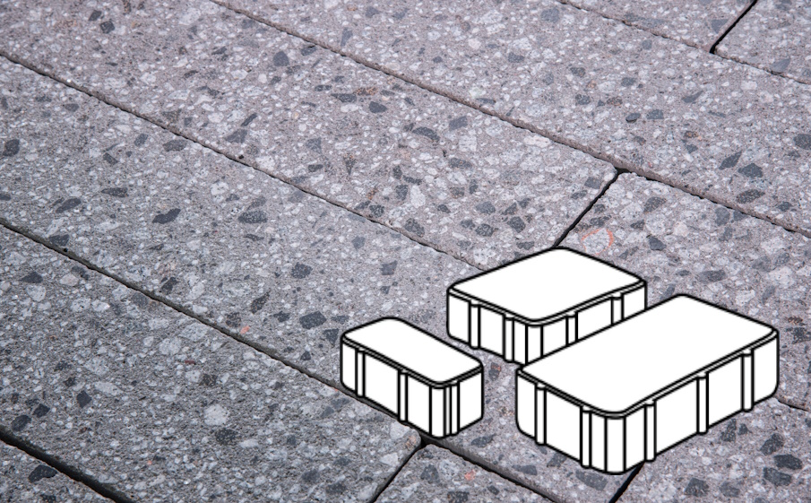 Плитка тротуарная Готика Granite FINERRO, Новый Город В.2.Псм.8, Галенит 260/160/100*160*80 мм