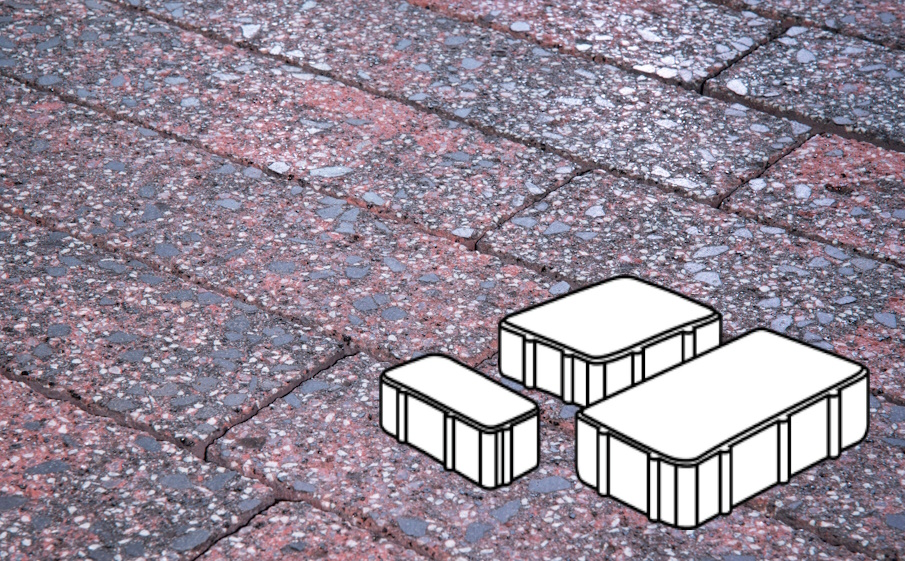 Плитка тротуарная Готика Granite FINERRO, Новый Город В.2.Псм.8, Дымовский 260/160/100*160*80 мм