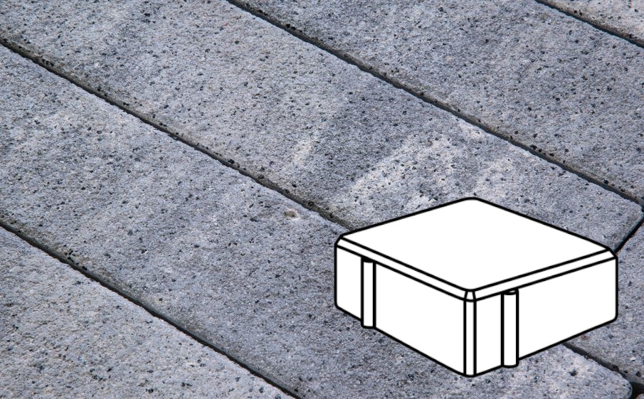 Плитка тротуарная Готика Natur FERRO, Квадрат В.1.К.10/Г.1.К.10, Монохром, 100*100*100 мм