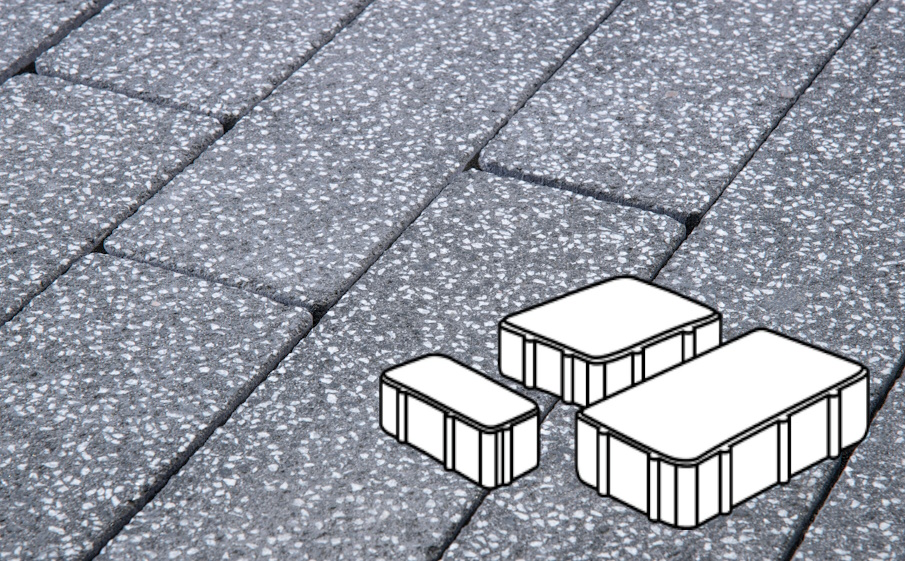 Плитка тротуарная Готика Granite FINERRO, Новый Город В.2.Псм.8, Суховязский 260/160/100*160*80 мм