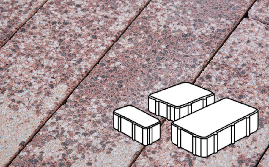 Плитка тротуарная Готика Granite FINERRO, Новый Город В.2.Псм.8, Сансет 260/160/100*160*80 мм