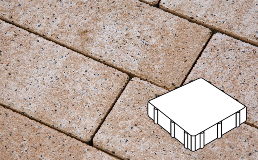 Плитка тротуарная Готика Natur FERRO, Квадрат А.3.К.5, Оливковый, 300*300*50 мм