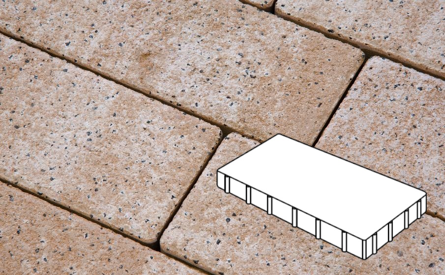 Плитка тротуарная Готика Natur FERRO, Плита Б.6.П.10, Оливковый, 600*300*100 мм