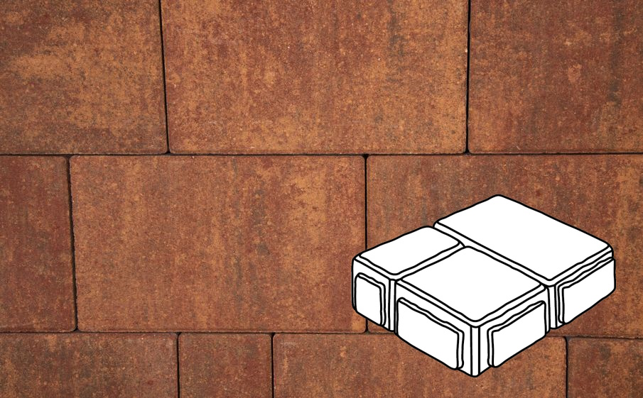 Плитка тротуарная Готика Natur, Старый Город Б.3.Фсм.6, Вернисаж, комплект 3 шт, толщина 60 мм